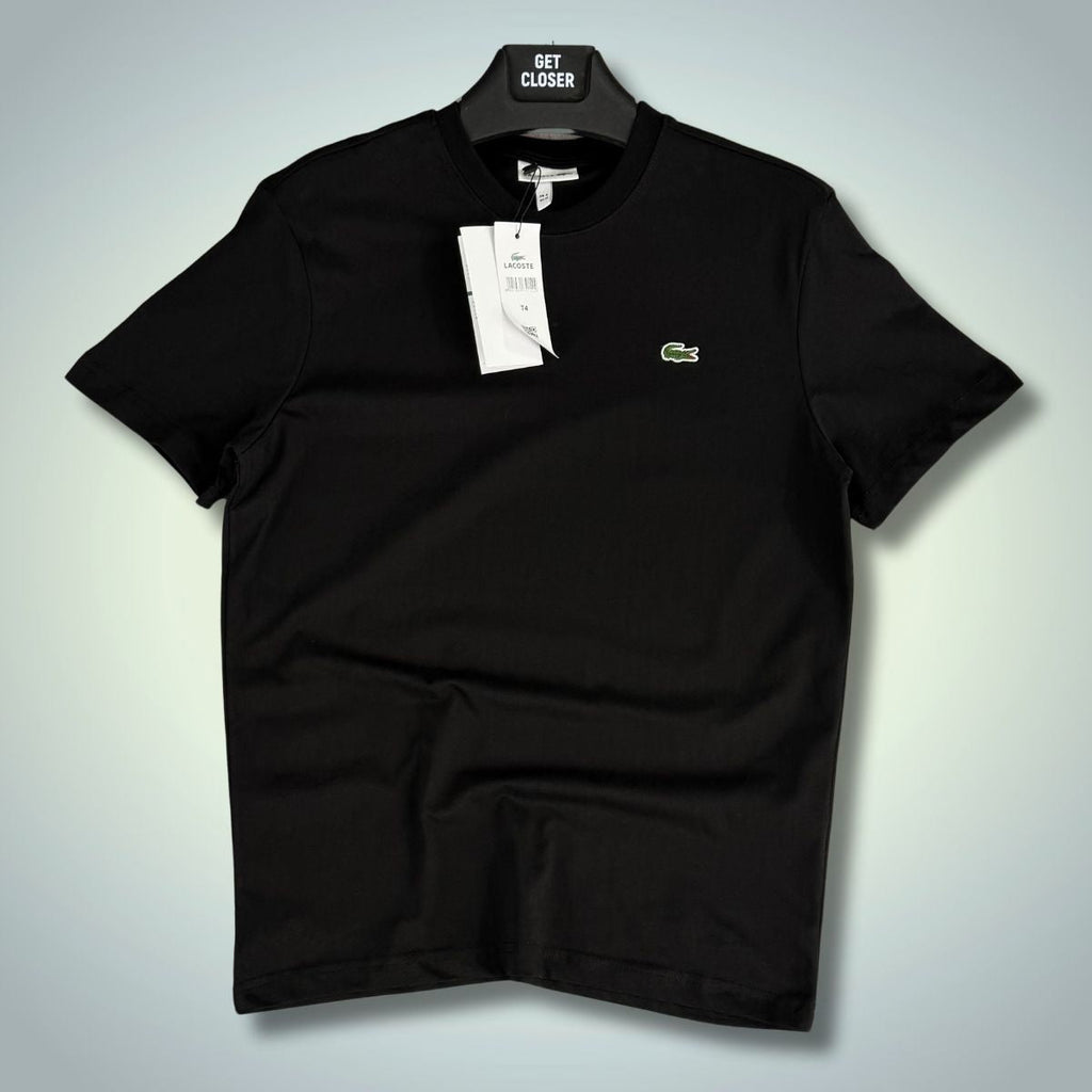 Tricou Lacoste pentru bărbați, negru. Calitate premium