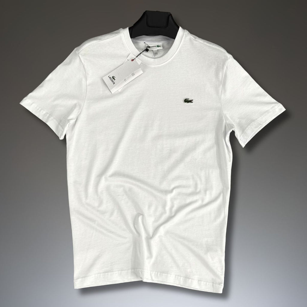 Tricou polo Lacoste pentru bărbați, alb. Calitate premium