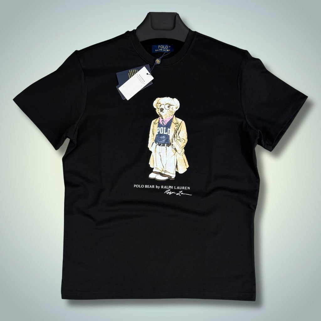 Tricou Ralph Lauren pentru bărbați, negru, college bear. Calitate premium