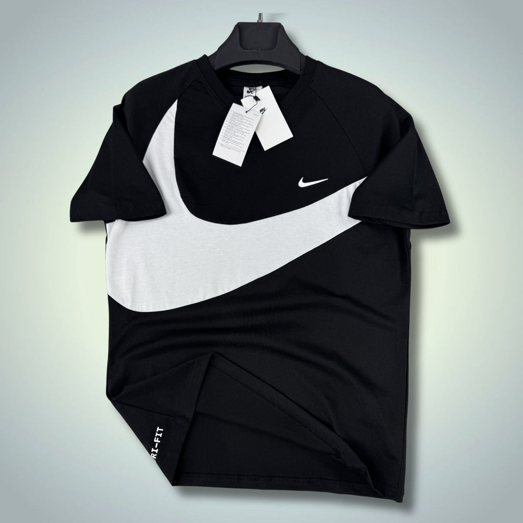 Tricou bărbați negru Nike, logo mare. Calitate Premium