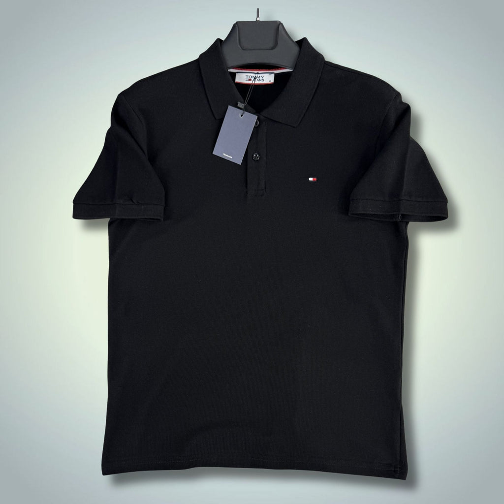 Polo tricou bărbați negru TH. Calitate Premium
