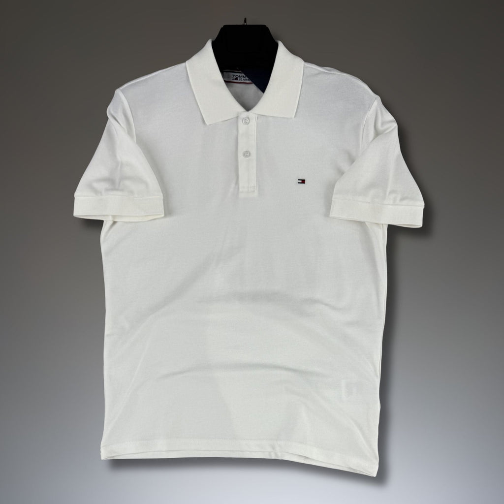 Polo tricou bărbați alb TH. Calitate Premium