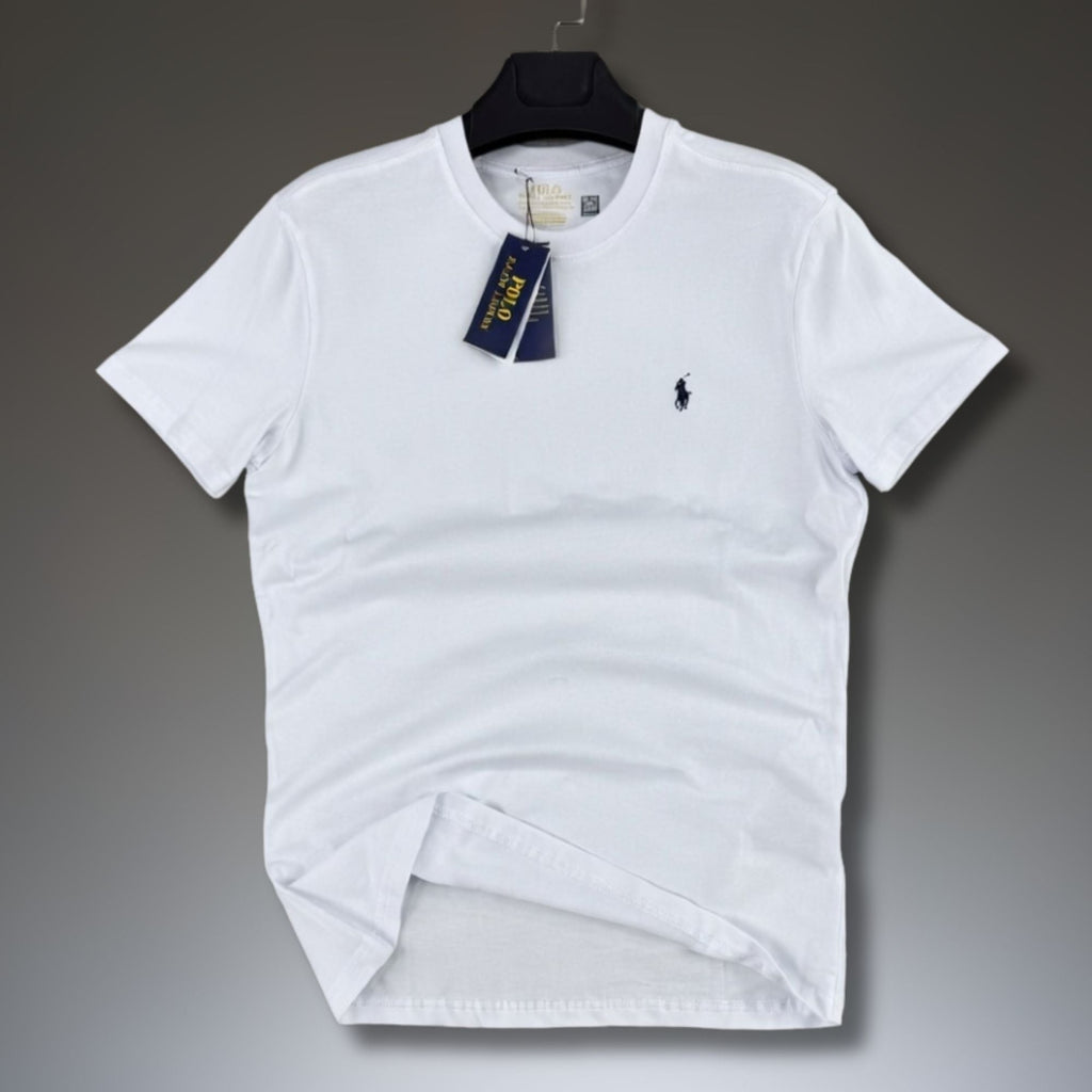 Tricou bărbătesc alb Ralph Lauren. Calitate premium
