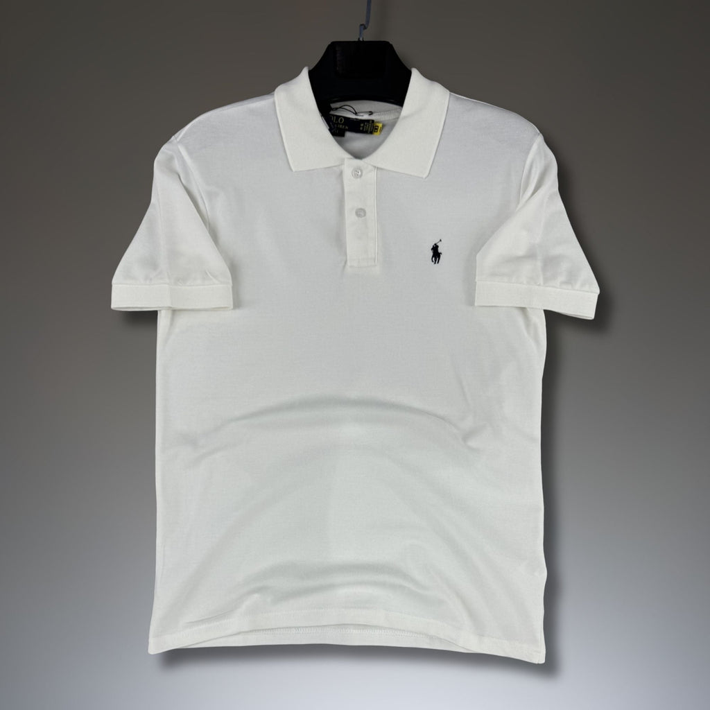 Tricou polo bărbătesc alb murdar Ralph Lauren. Calitate premium