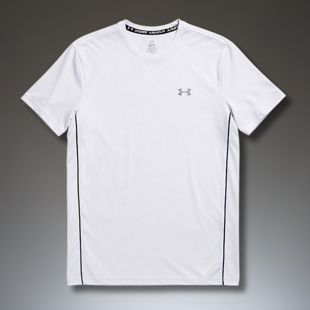 Tricou alb pentru bărbați Under Armour, logo mare pe spate. Premium calitate
