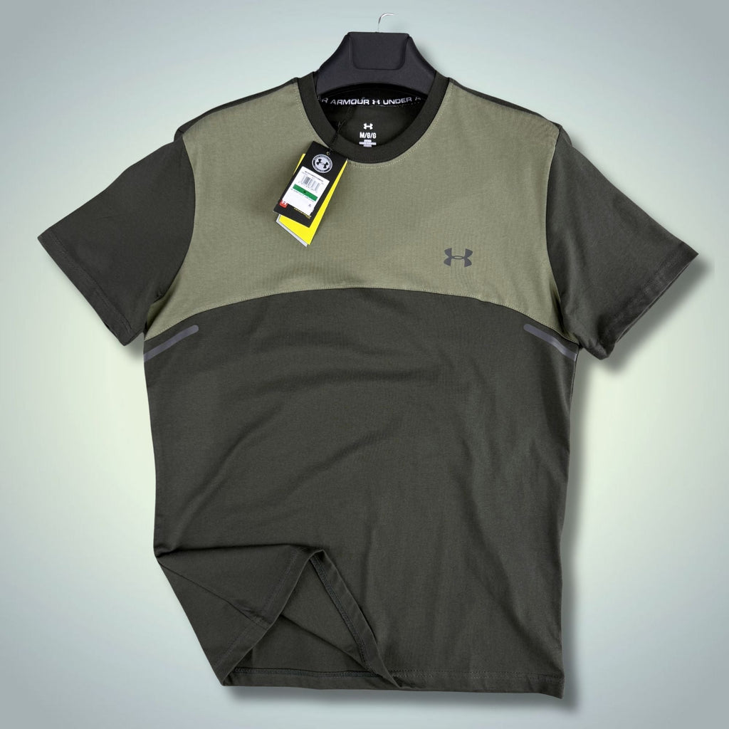 Tricou bărbătesc verde măsliniu Under Armour. Calitate premium