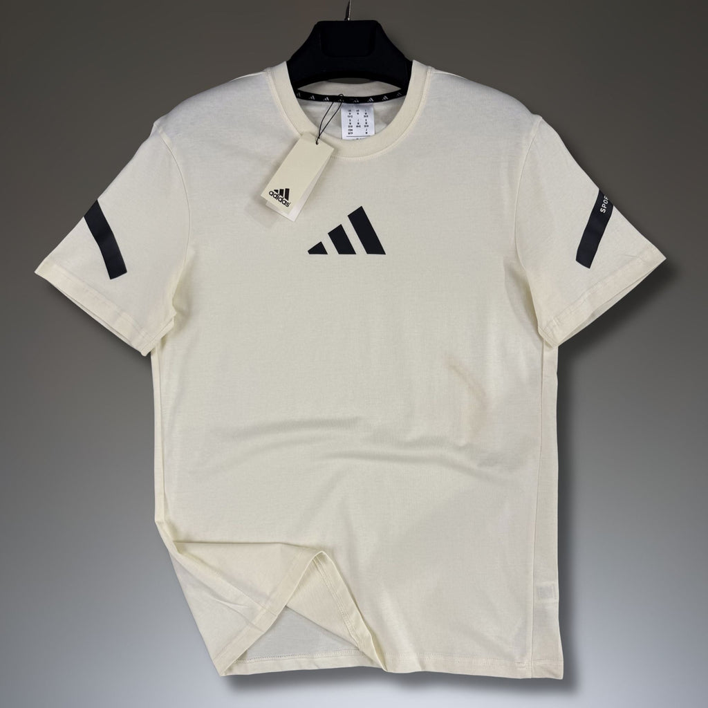 Tricou bărbătesc alb murdar Adidas Z.N.E.. Calitate premium