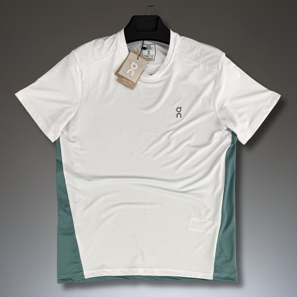 Tricou sport bărbătesc alb-turcoaz ON. Calitate premium