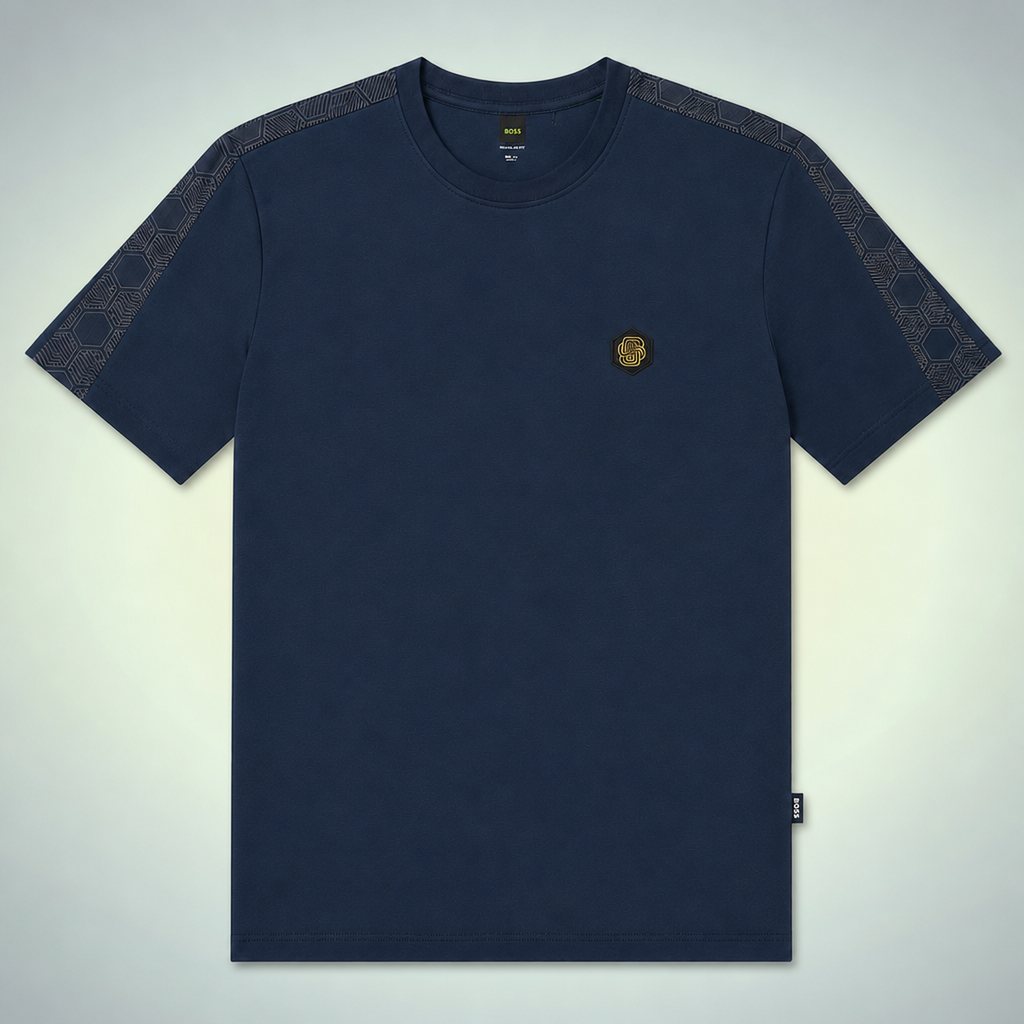 Hugo Boss tricou pentru bărbați, albastru inchis. Calitate premium