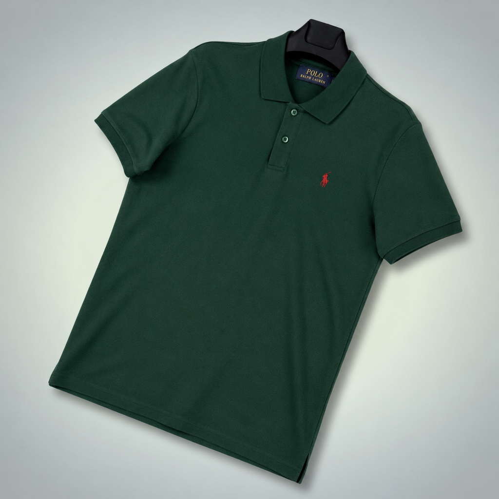 Tricou polo Ralph Lauren pentru bărbați, logo roșu, verde. Calitate premium