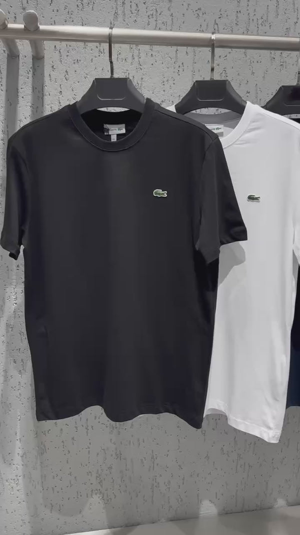 Tricou Lacoste pentru bărbați, negru. Calitate premium