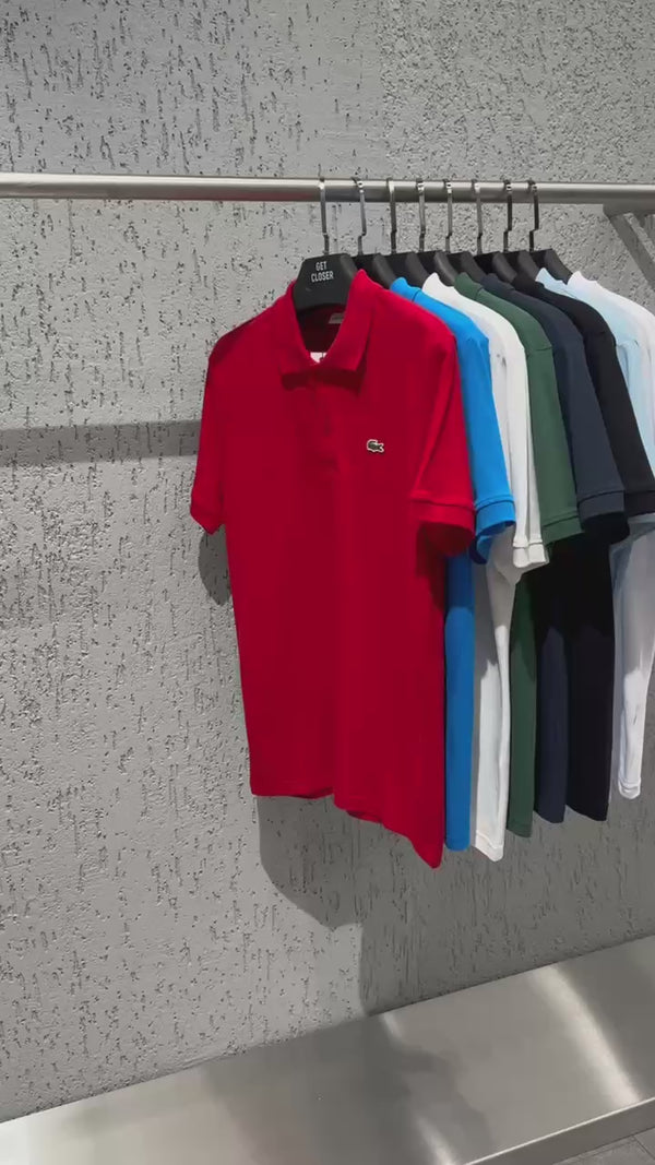 Tricou polo Lacoste pentru bărbați, albastru închis. Calitate superioară