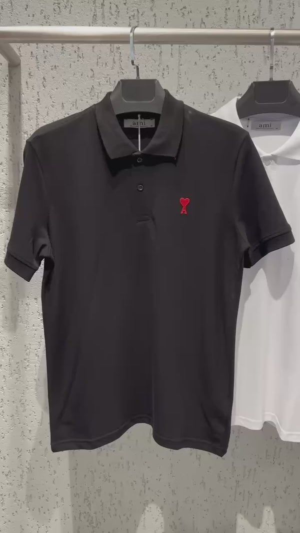 Tricou polo Ami pentru bărbați, alb. Calitate premium