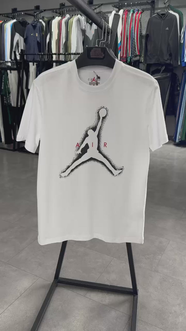 Tricou Jordan clasic gri pentru bărbați, logo mare. Calitate premium