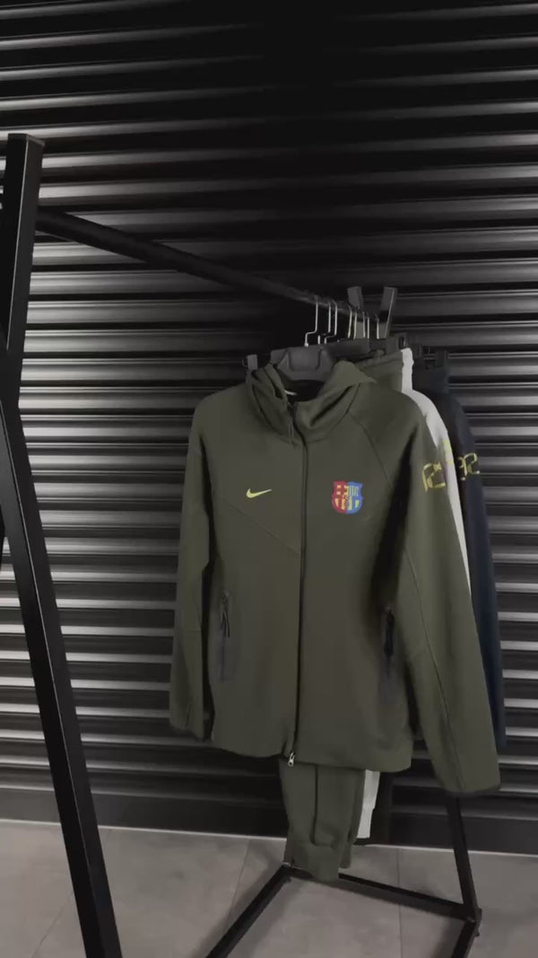 Nike Barcelona Tech Fleece trening bărbați, grafit. Calitate premium